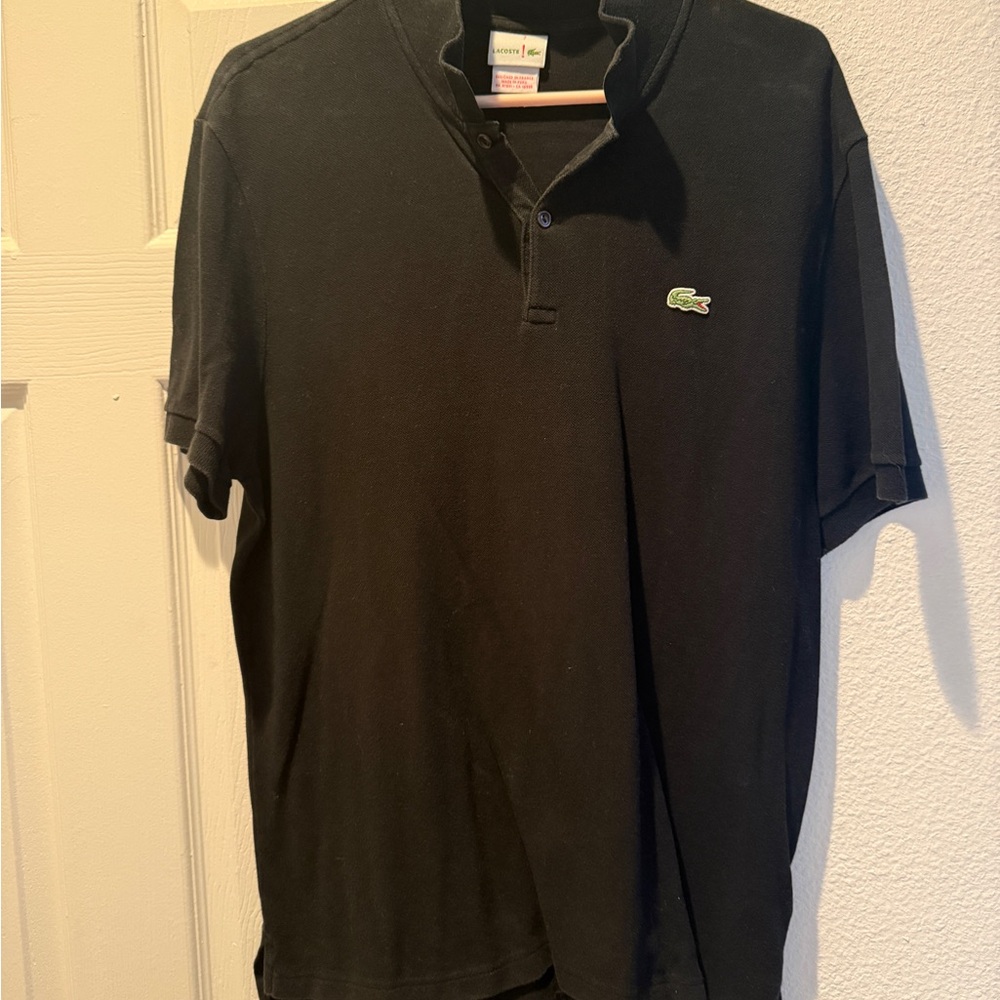 Lacoste Men's Polo Shirt in Black - Size 7